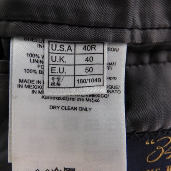 Brooks Brothers Men's Blue Plaid 100% Wool Madison Fit Sport Coat Blazer Sz 40R - Picture 5 of 8